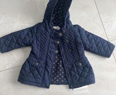 Next navy quilted jacket 9-12 months