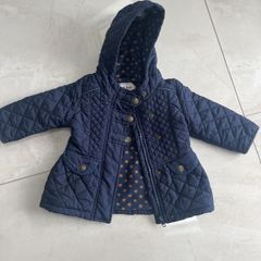 Next navy quilted jacket 9-12 months
