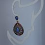 Gold Multi Coloured Crystal & Gem Boho Waterdrop Earrings Image 5