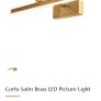 Corfu Satin Brass LED Picture Light - Unused Image 2