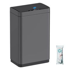 Sensor Bin Touchless Kitchen Bin 50L Automatic Motion Sensor Trash Can Stainless Steel Smart Trash Bins with Lid Rectangular Touchless Garbage Bin for Kitchen Bedroom Home Office