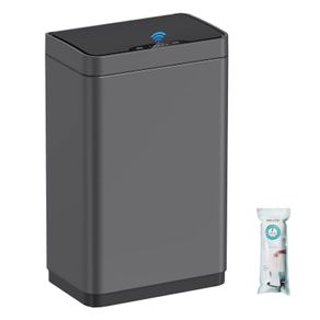 Sensor Bin Touchless Kitchen Bin 50L Automatic Motion Sensor Trash Can Stainless Steel Smart Trash Bins with Lid Rectangular Touchless Garbage Bin for Kitchen Bedroom Home Office