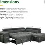 Monaco Corner Grey Sofa Bed Image 2