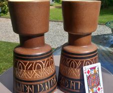 Pair of Kernat Ltd Israel vases, rare, no damage, D18