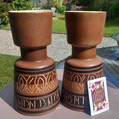 Pair of Kernat Ltd Israel vases, rare, no damage, D18