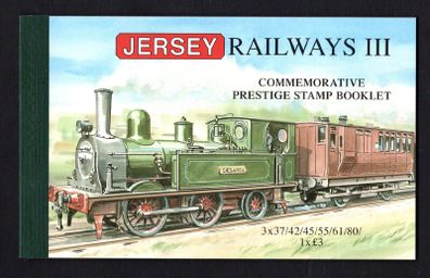2009 Jersey Jersey Railways Commemorative Stamps Booklet Mint Never Hinged (MNH)