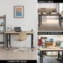 120cm Heavy-Duty Workbench with Adjustable 5 Heights, Rubber Wood Top, 900kg Load Capacity for Workshop, Garage, Office & Home Image 7