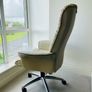 Cream Leather Chair Image 3