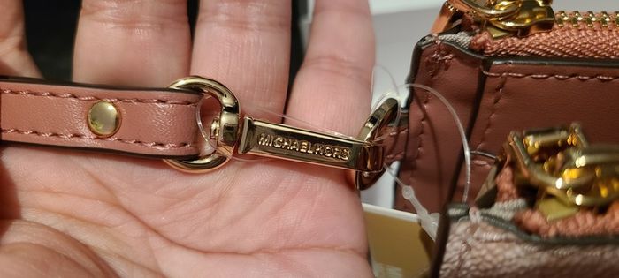 Michael Kors Adele Logo Wallet Wristlet in Smokey Rose MLT