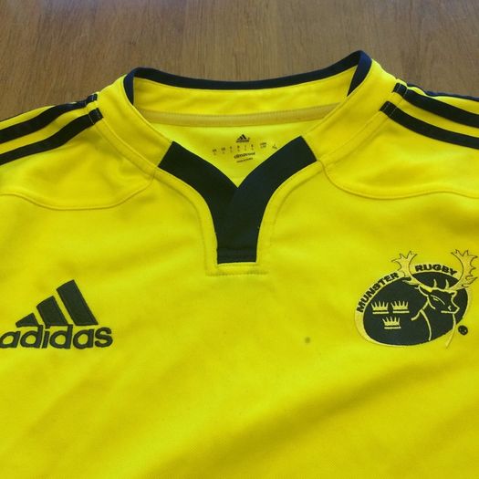 Munster Rugby Adidas Jersey Yellow Mens Size L -Very Rare