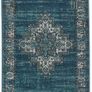 Vintage Vega, Rug, Modern carpets, 80 x 300 cm, Rectangular, Low, Living Room, Dining Bedroom, Kitchen, Hallway, Dry Clean Only, oeko_tex_100, Dark Blue Turquoise Image 2