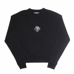 authentic off-white Embroidered sweatshirt black Mens