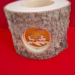 Christmas Tealight Lantern (Santa on Sleigh)