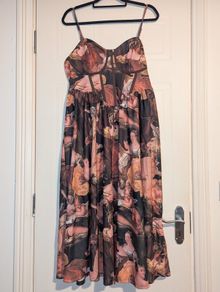 Amazing unique print 50's style midi dress