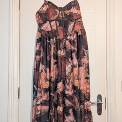 Amazing unique print 50's style midi dress