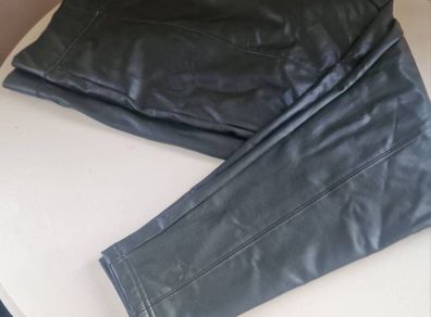 New M&S green pleather trousers sz 20 reg