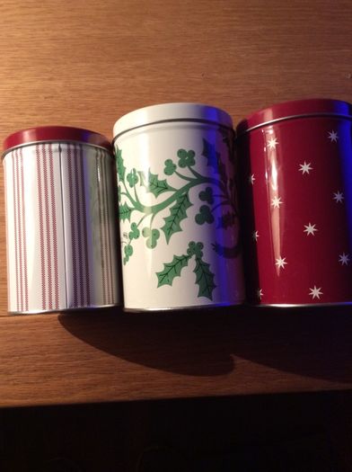 3 IKEA Christmas Cannisters