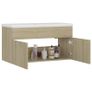 Sink Cabinet with Built-in Basin Sonoma Oak Chipboard Image 4