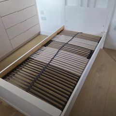 White single bed frame