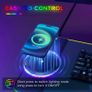 Charging RGB Gaming Mouse Pad - Wireless 15W Mousepad LED Extra Large Mouse Mat 80  30cm, 10 Light Modes Gaming Room Accessories, Computer Keyboard Mat Fast Charging Desk Mat for Gaming, Black Image 2