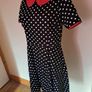 BNWT Lady Vintage Made in London ruby shawl black polka dot midi dress size UK16 EU44 Postage included Image 2