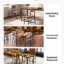 Dining Chairs Set of 4 with Metal Frame and Backrest, Easy to Assemble Leather Side Chair Image 6