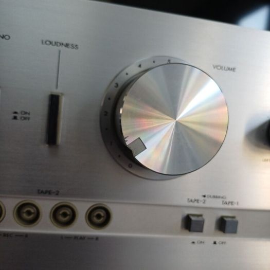 VINTAGE  Hi-Fi from the Japanese Golden era JVC As-5 Stereo integrated Amplifier 1978 aluminum silver faced in Wonderful condition