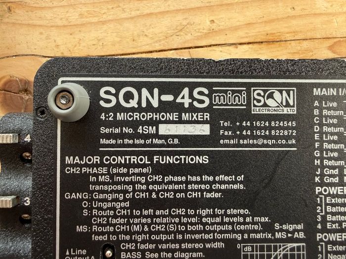 SQN-4S Mini Analogue Audio Location Mixer
