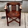 Monks Chair - Hand Carved Oak Image 6