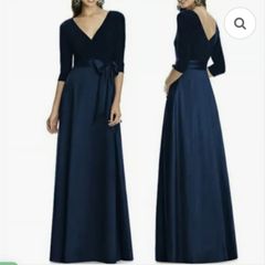 Alfred Sung midnight blue dress