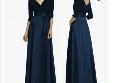 Alfred Sung midnight blue dress
