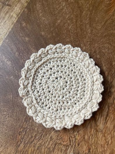100% cotton crochet coasters