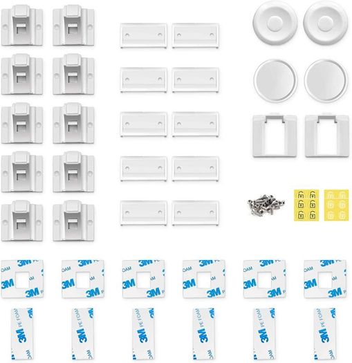 Child Safety Magnetic Cupboard Locks (10 Locks + 2 Keys), No Tools Or Screws Needed, Baby Safety Locks for Cabinets and Drawers