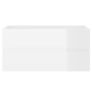Sink Cabinet with Built-in Basin High Gloss White Chipboard Image 9