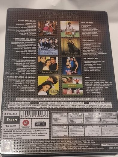 The King Khan Shahrukh Khan Collection Of His 8 Best Films Steelbox DVDs Boxset