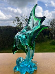 vintage hand blown art vase