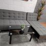 Dark grey fabric Nordic Comfort Chaise Sofa,198cm Image 3