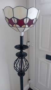 floor lamp with stained glass shade ..