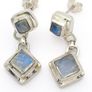 Vintage 925 Sterling Silver Moonstone Earrings Image 2