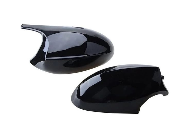 Brand New BMW E9X E8X One Pair of Car Mirror Caps Rearview Mirror Housing Covers Side Mirror Door Mirror Caps (Light Black)