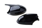 Brand New BMW E9X E8X One Pair of Car Mirror Caps Rearview Mirror Housing Covers Side Mirror Door Mirror Caps (Light Black)