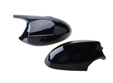Brand New BMW E9X E8X One Pair of Car Mirror Caps Rearview Mirror Housing Covers Side Mirror Door Mirror Caps (Light Black)