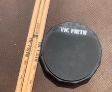Vic Firth Double-Sided Drum Practice Pad + Drumsticks