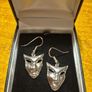 Vintage Theatre Mask Earrings Image 2