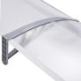 Door Canopy Grey and Transparent 200x80 cm PC Image 3