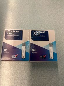 Contour next glucose blood test strips box