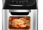 Stainless Steel Oven 1800 W, 12 in 1 Hot Air Oven with Digital LED Display, Air Fryer, Dehydrator, 14 Accessories