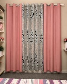 Pink & Grey curtains