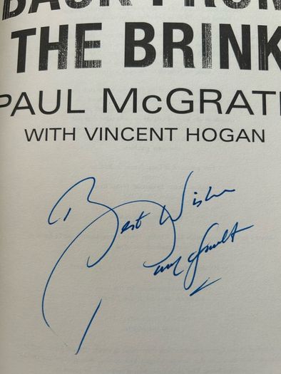 Paul McGrath, Signed Autobiography Back From The Brink, Irish Football Legend