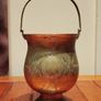 Vintage brass holy water bucket / flower vase Image 4